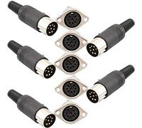 RUNCCI-YUN 10pcs 8 Broches connecteur DIN mâle vers Femelle，Audio Vidéo connecteur DIN，souder DIN connecteur， pour HiFi Haut-Parleur，Ordinateur Claviers Souris