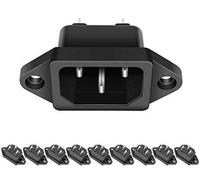 RUNCCI-YUN 10pcs AC 250 V 10 A IEC 320 C14 Montage sur Panneau connecteur d'alimentation Adaptateur Prise Prise de Courant
