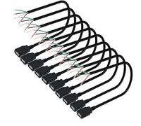 RUNCCI-YUN 10PCS câble Femme prise USB,soudable câble USB 2.0 Femme,4 broches Câble de données d'alimentation USB câble,USB rallonge de câble pour ou réparation de remplacement DIY (30cm)