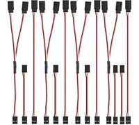 RUNCCI-YUN 13 pcs Câbles d'extension Servo, Servo Y Harnais,Jr Servo Extension, 3 Broches Cordon JR Plug - (3.93inch mâle à mâle,12.59inch Mâle à Femelle， 1 à 2 câbles Y)（5pcs 4pcs 4pcs）
