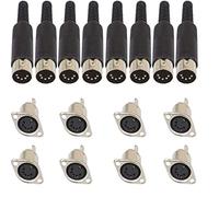 RUNCCI-YUN 16pcs 5 Broches connecteur DIN mâle vers Femelle，Audio Vidéo connecteur DIN，souder DIN connecteur， pour HiFi Haut-Parleur，Ordinateur Claviers Souris