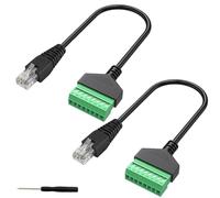 RUNCCI-YUN 2 Pack RJ45 Mâle Borne à vis RJ45 8P 8C Mâle à 8Pin Femelle Boulon Vis Type bornes Ethernet Net Network Pluggable Type Jack Plug pour AV CCTV UTP DVR Cat5 Cat6 Cat7