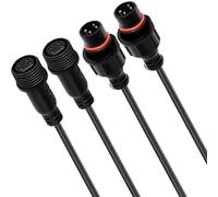 RUNCCI-YUN 2 Paires Connecteurs Etanches 4 Broches,Plug Mâle Femelle 4 Broches IP67 M12 Connecteurs électrique étanches avec Câble d'Extension 24WG 20CM pour voiture, camion, bateau, bande LED