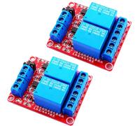 RUNCCI-YUN 2 Pièces 12V 2 Canal Relais Module,avec optocoupleur Module Relais,Carte d'Extension Déclencheur Haut Bas pour Raspberry Pi Arduino