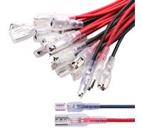 RUNCCI-YUN 20 pcs Cosse electriques,Connecteur de fil cosses à sertir femelles,cosse 4,8 mm 6,3 mm Fil Connecteur Spade Connecteur plat Spade pour Moto, Voiture, Camion