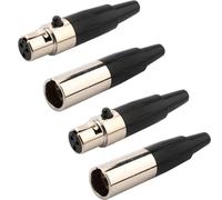 RUNCCI-YUN 4 PCS Connecteur XLR 3 broches à souder，Connecteurs XLR 3 broches,connecteurs XLR mâle/femelle,prise de câble micro,prise audio microphone（XLR 2 mâles/2 femelles ）