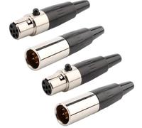 RUNCCI-YUN 4 PCS Connecteur XLR 6 broches à souder，Connecteurs XLR 6 broches,connecteurs XLR mâle/femelle,prise de câble micro,prise audio microphone（XLR 2 mâles/2 femelles ）