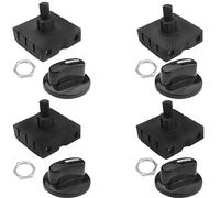 RUNCCI-YUN 4PCS Commutateur rotatif Commutateur de transfert 4 positions 3 vitesses 13A-125V/10A-250V sélecteur de vitesse de chauffage du ventilateur avec bouton