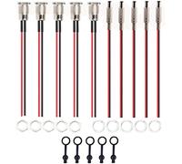 RUNCCI-YUN 5 Pcs 5.5x2.5mm DC d'alimentation Connecteur, Barrel 12V DC Power Jack,5,5 x 2,5 mm DC Panel Mount,connecteur basse tension +5PCS Couvercle Étanche+5PCS DC Power Male Pigtail Wire