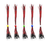 RUNCCI-YUN 50Pcs diode électroluminescente,lumière pré-câblée, LED voiture voiture jouets diode électroluminescente