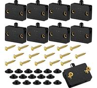 RUNCCI-YUN 8Pcs Commutateur d'armoire Interrupteur de Lumière de Porte Momentané Interrupteur Automatique pour Placards Interrupteurs de Porte de Meuble,Ouvert Quand l'interrupteur est Poussé/noir