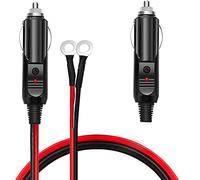 RUNCCI-YUN Adaptateur mâle pour Allume-Cigare - 12V 10A - Cordon d'alimentation avec câble de 1 m - pour onduleur de Voiture, Pompe à air, Tasse électrique