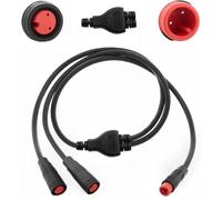 RUNCCI-YUN Câble d'extension séparateur en Y 2Pin ebike Femelle et mâle 1T2 Câble de vélo électrique Connecteur étanche 2pin pour Lampes ebike, capteurs d'engrenages et Freins
