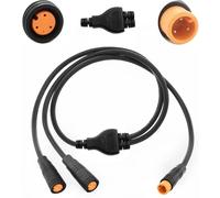 RUNCCI-YUN Câble d'extension séparateur en Y 3Pin ebike Femelle et mâle 1T2 Câble de vélo électrique Connecteur étanche 3pin pour Lampes ebike, capteurs d'engrenages et Freins