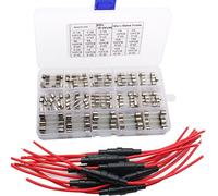 RUNCCI-YUN Kit fusibles verre 150 pièces 250 V 0,1 A, 0,2 A, 0,5 A, 1 A, 2 A, 3 A, 5 A, 8 A, 10 A, 15 A, 5 x 20 mm 12 V AGC