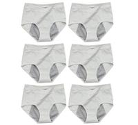 RUNCH Culotte Anti Fuite Urinaire Femme Lavable, 6 Pièces Slip Taille V Taille Haute Culotte Taille Haute en Coton Respirant et Anti-Fuite pour Femme Culotte Anti Fuite urinaire Lavable,LightGreen-L