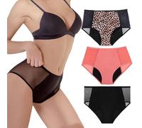 RUNCH Culotte Menstruelle (Pack de 3) Flux Trés abondant, Culotte Femme Taille Haute, Sexy Culotte Incontinence,MixedColours-6XL