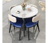 Rund Konferenztisch Essgruppe Esstisch Mit 4 Stühlen Table De Réception Et Chaise Combinaison Bureau Réception Conférence Ronde Table À Manger Salon Balcon Table De Loi, One Color, A6