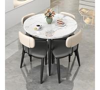 Rund Konferenztisch Essgruppe Esstisch Mit 4 Stühlen Table De Réception Et Chaise Combinaison Bureau Réception Conférence Ronde Table À Manger Salon Balcon Table De Loi, One Color, A2