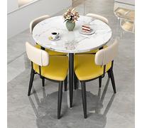 Rund Konferenztisch Essgruppe Esstisch Mit 4 Stühlen Table De Réception Et Chaise Combinaison Bureau Réception Conférence Ronde Table À Manger Salon Balcon Table De Loi, One Color, A3