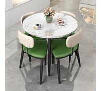 Rund Konferenztisch Essgruppe Esstisch Mit 4 Stühlen Table De Réception Et Chaise Combinaison Bureau Réception Conférence Ronde Table À Manger Salon Balcon Table De Loi, One Color, A7