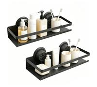 Rundago 2 PCS Étagère de Douche à Ventouses Murale - Rangement Douche en Acier Inoxydable, 30 cm, Idéal pour Gel Shampooing et Gel Nettoyant, Capacité de Charge 20 kg