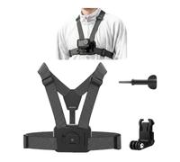 Rundago Harnais de Poitrine pour Caméra d'action, Support Fixation de Poitrine Réglable Compatible avec GoPro Hero 13/12/11/10/9, DJI Osmo POV VLOG Caméras d'action Accessoires, Noir