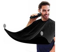 Rundago Tablier à Barbe, Cape de Rasage Homme avec 2 Ventouses, Cadeau pour Hommes, Petit Ami, Père (noir)