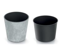 Runde Duschablage URBI Round Beton-Effekt DURO250E, 25x25cm, Farbe Beton