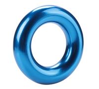 Runder Aluminium-Abseilring, großer O-Ring zum Klettern, ideal für Bergsteigen, perfekter Kletterseilring (blau)