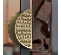 Runder Glastürgriff 200 mm, doppelseitiger, massiver Push-Pull-Metallgriff mit rutschfesten Noppen, stilvolle Türbeschläge für das Home-Office in Gold-Finish (8 Zoll)