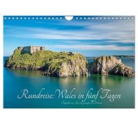 Rundreise: Wales in fünf Tagen (Wandkalender 2026 DIN A4 quer), CALVENDO Monatskalender: croeso i gymru - Willkommen in Wales