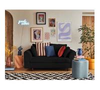 Rune - canapé 2 places - en velours côtelé - Noir