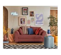 Lisa Design - Rune - canapé 2 Places - en Velours côtelé, Terracotta