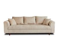 Lisa Design - Canapé Rune en Velours Côtelé - Sofa Beige 3 Places - Salon