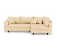 Rune - canapé d'angle droit 4 places en simili - Beige Beige G