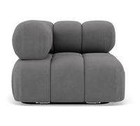 Rune - canapé d'angle droit 4 places en simili - Gris Gris G