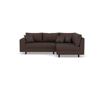 Lisa Design - Rune - canapé d'angle Droit 4 Places en Simili, Marron