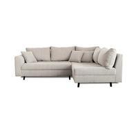 Rune - canapé d'angle droit - 4 places - en velours côtelé - Gris clair