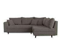 Rune - canapé d'angle droit - 4 places - en velours côtelé - Gris foncé