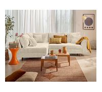 Rune - canapé d'angle gauche 4 places en velours texturé - Beige