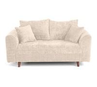 Rune - canapé droit 2 places en velours texturé - Beige Beige G