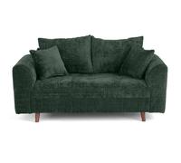 Rune - canapé droit 2 places en velours texturé - Vert