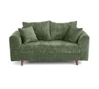Rune - canapé droit 2 places en velours texturé - Vert sauge Vert sauge G