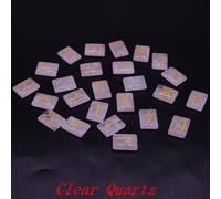 Rune De Cristal Naturelle D'europe Du Nord,Quartz De Charbon,Oracle,Outils De Prédiction De L'avenir,Reiki,Massage De Guérison,Cadeau Viking - Type Clear Quartz-1pcs