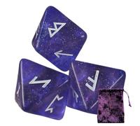 Rune Dice | 8-Sided Astrology Learning Prediction Dice for Adults,Exquisite Polyhedral Rune sDiice with Drawstring Bag | for Divination Board Games Nail Bottle Holder - Wearable Silicone Nail P