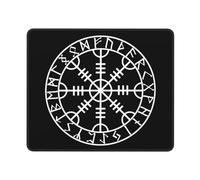 Rune du Heaume Viking De La Terreur Tapis De Souris Gaming Confort Mousepad Portable Mouse Pad pour Voyage Travail Ordinateur 25X30Cm