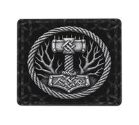 Rune du Marteau Viking dans La Mythologie Nordique Ancienne Mousepad Lavable Mouse Pad Résistant À Usure Tapis De Souris pour Voyage Maison Ordinateur 25X30Cm