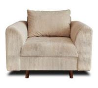 Rune - fauteuil - en velours côtelé - Beige