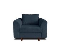 Rune - fauteuil - en velours côtelé - Bleu nuit Bleu nuit